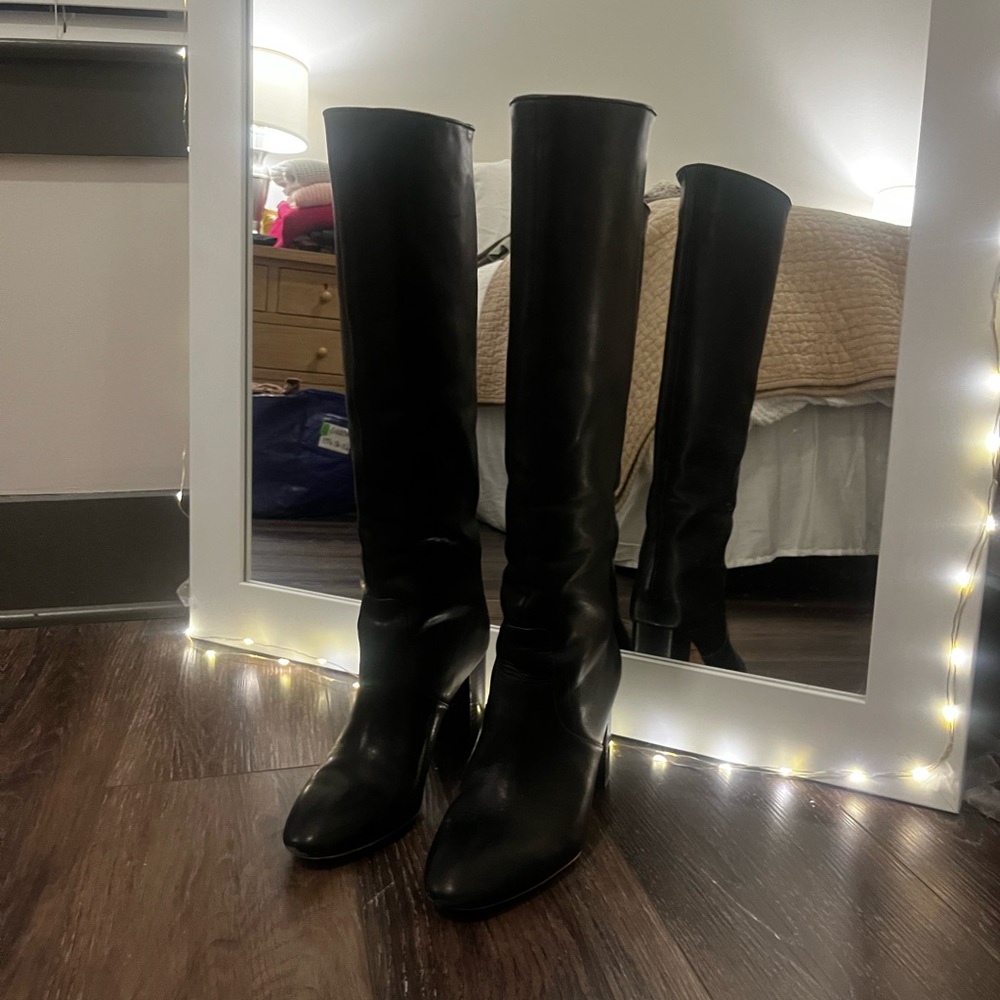 Loeffler Randall Goldy Black Tall Boot
